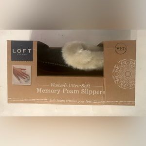 Loft Living Women’s Ultra Soft Memory Foam Slippers, Medium